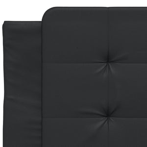 Giroletto senza Materasso-Struttura Letto Zadar Nero 90x190 cm in Similpelle 505327