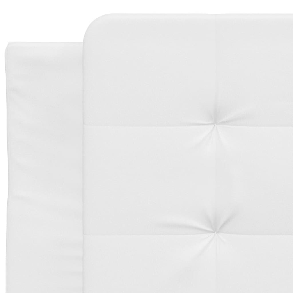 Giroletto senza Materasso-Struttura Letto Zadar Bianco 90x190 cm in Similpelle 150935