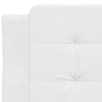 Giroletto senza Materasso-Struttura Letto Zadar Bianco 100x200 cm in Similpelle 340803
