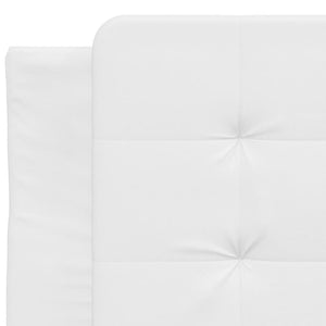 Giroletto senza Materasso-Struttura Letto Zadar Bianco 100x200 cm in Similpelle 340803