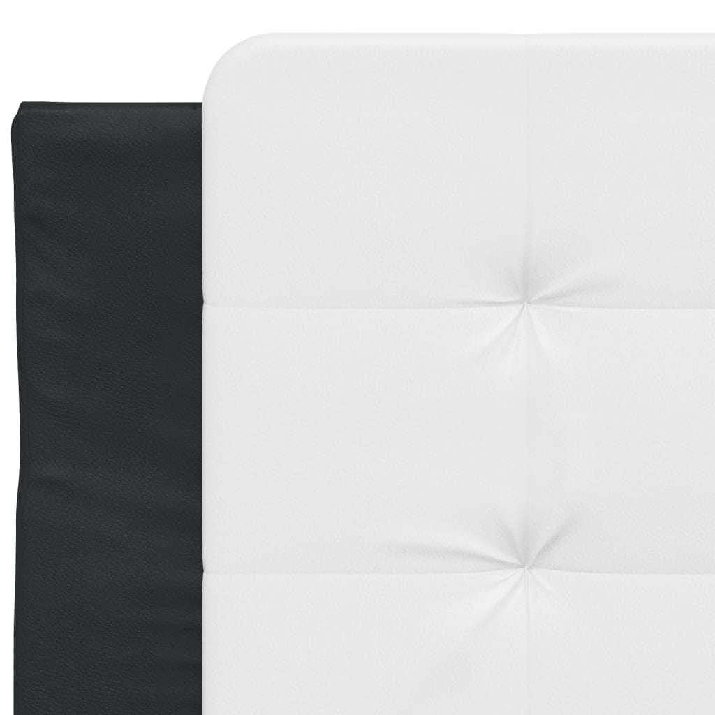 Giroletto senza Materasso-Struttura Letto Zadar Nero e Bianco 100x200 cm in Similpelle 486875