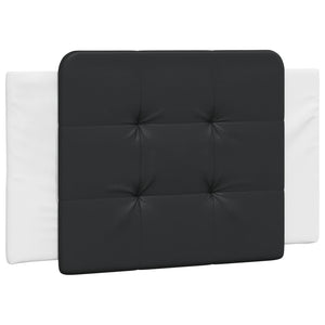 Giroletto senza Materasso-Struttura Letto Zadar Bianco e Nero 100x200 cm in Similpelle