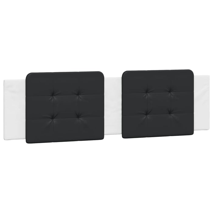 Letto con Materasso Zadar Bianco e Nero 180x200cm Similpelle 3208886