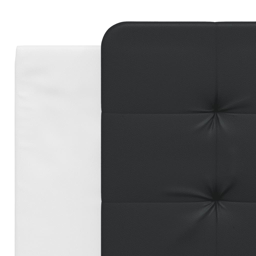 Letto con Materasso Zadar Bianco e Nero 180x200cm Similpelle 3208886