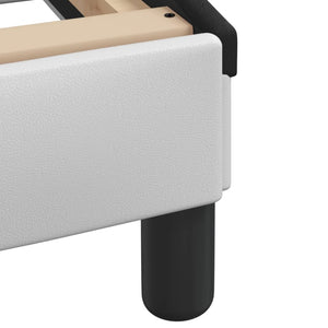 Letto con Materasso Zadar Bianco e Nero 180x200cm Similpelle 3208886