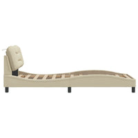 Giroletto con LED senza Materasso Hvar Crema 80x200 cm in Tessuto 3213667