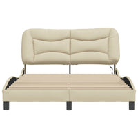 Giroletto con LED senza Materasso Hvar Crema 120x200 cm Tessuto 3213695