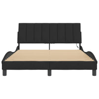 Giroletto con LED senza Materasso Hanko Nero 120x200 cm in Velluto 3213771