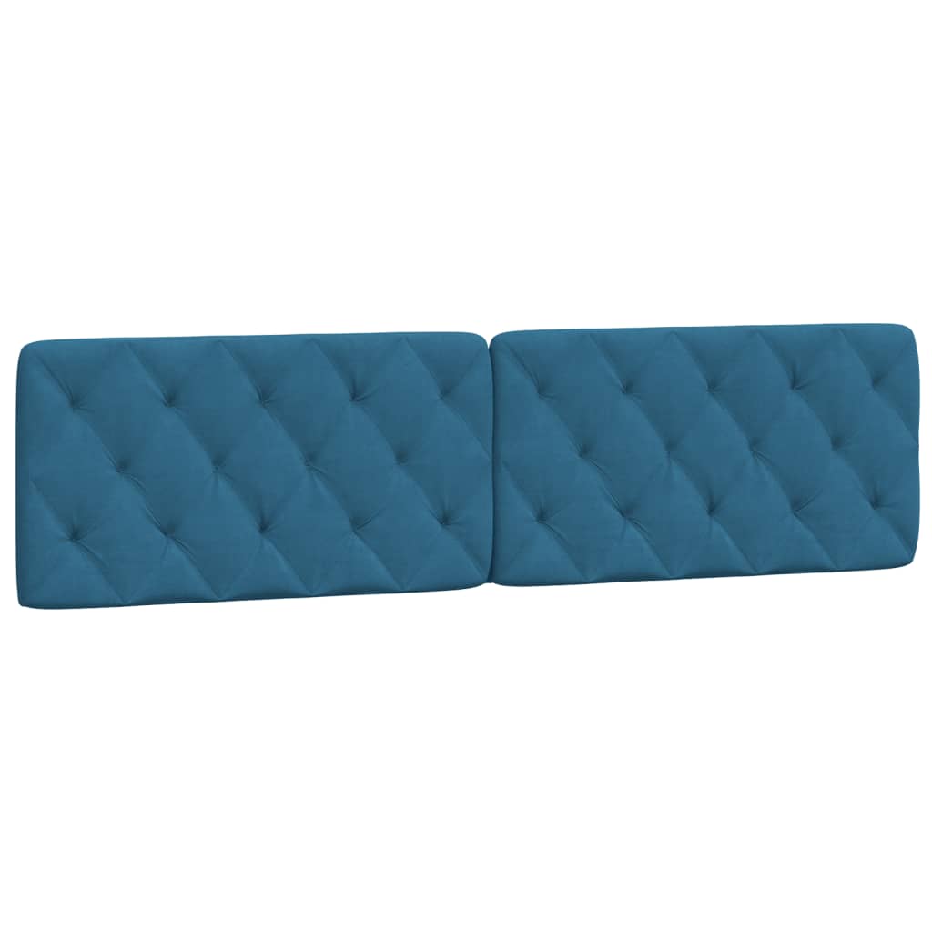 Giroletto con LED senza Materasso-Struttura Letto Blu 200x200 cm in Velluto
