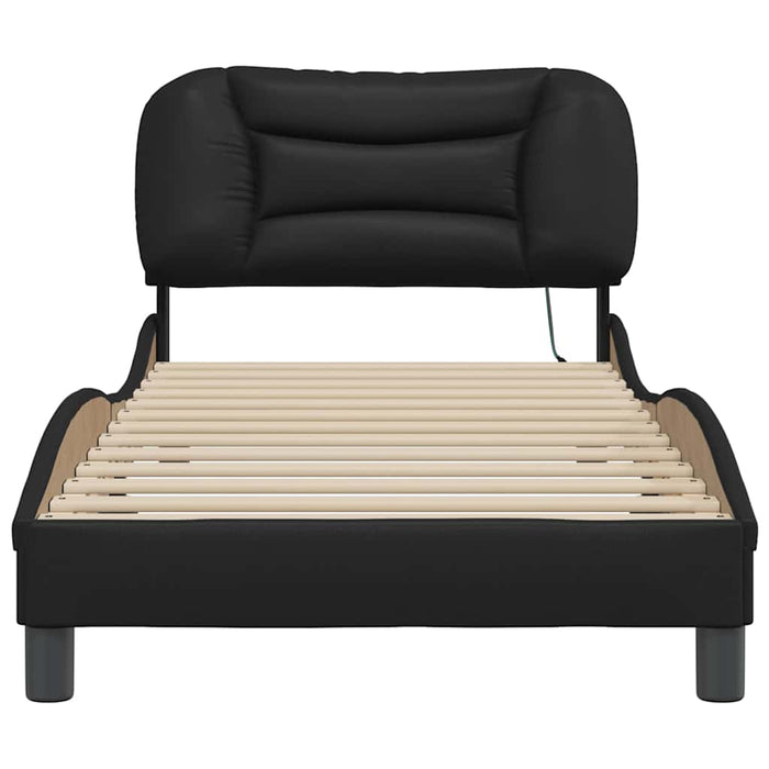 Giroletto con LED senza Materasso Hvar Nero 80x200 cm 3213892