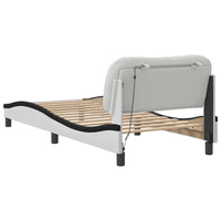 Giroletto con LED senza Materasso Hvar Bianco e Nero 90x190 cm 3213905