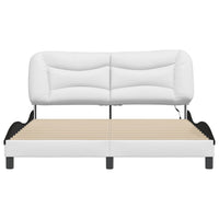 Giroletto con LED senza Materasso Hvar Bianco e Nero 160x200 cm 3213947