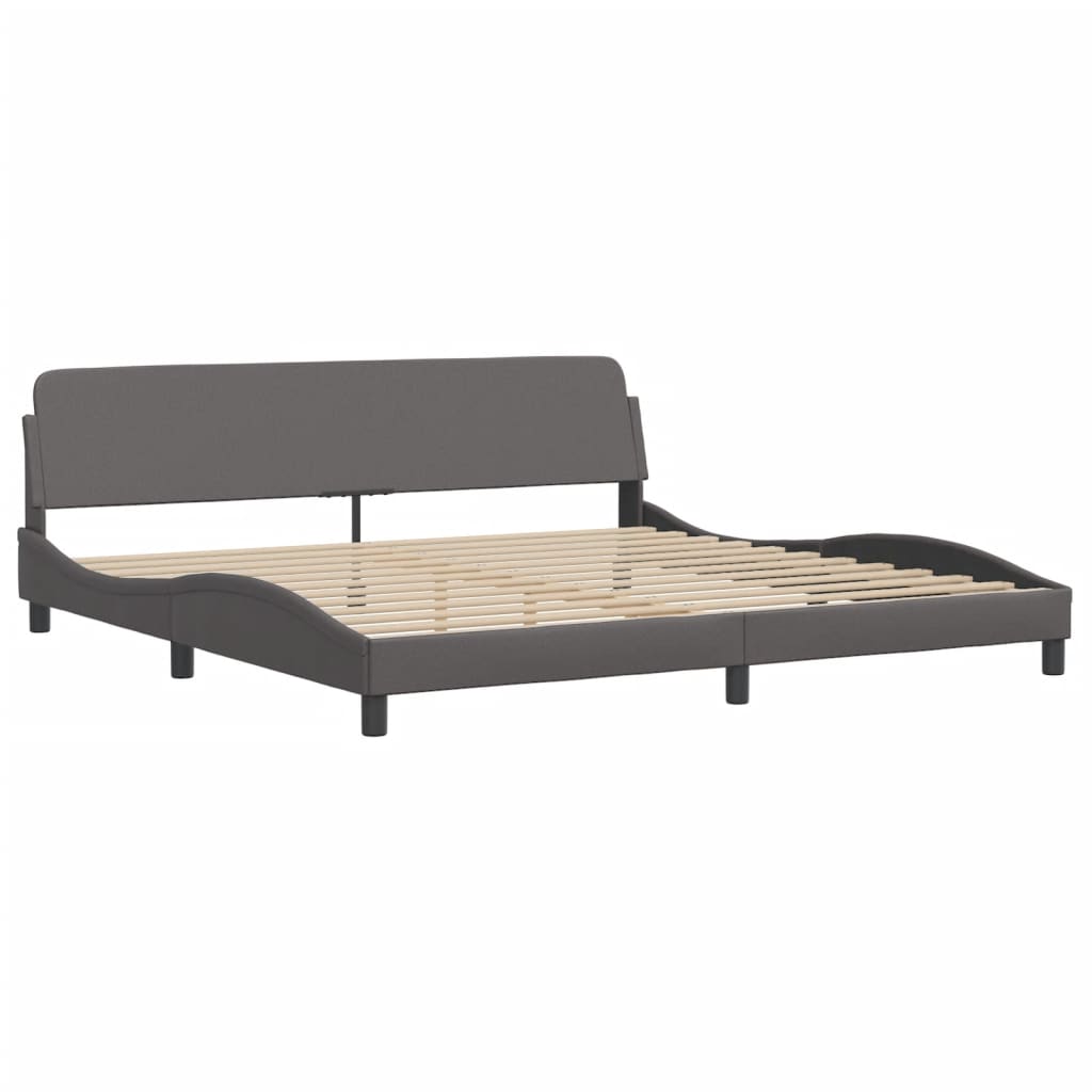 Giroletto con LED senza Materasso-Struttura Letto con LED Hvar Grigio 200x200 cm