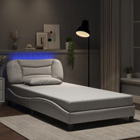 Giroletto con LED senza Materasso Hvar Bianco 100x203 cm