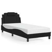 Giroletto Viana con LED senza Materasso-Struttura Letto Nero 90x190 cm