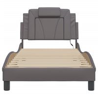 Giroletto Viana con LED senza Materasso-Struttura Letto Grigio 90x190 cm