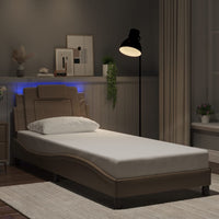 Giroletto Viana con LED senza Materasso-Struttura Letto Cappuccino 90x200 cm