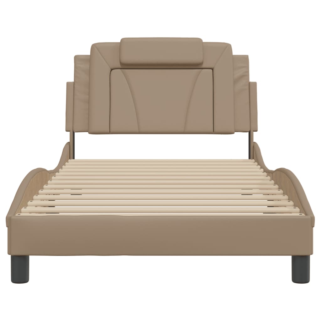 Giroletto Viana con LED senza Materasso-Struttura Letto Cappuccino 100x200 cm