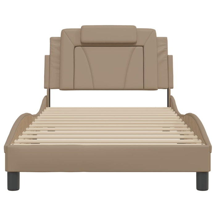 Giroletto Viana con LED senza Materasso-Struttura Letto Cappuccino 100x200 cm