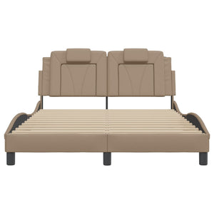 Giroletto Viana con LED senza Materasso-Struttura Letto Cappuccino 120x200 cm