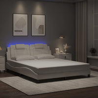 Giroletto Viana con LED senza Materasso-Struttura Letto Bianco 160x200 cm