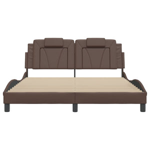 Giroletto Viana con LED senza Materasso Marrone 160x200 cm 3214031