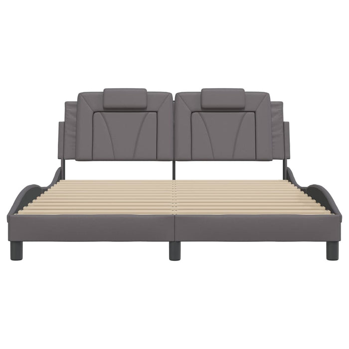 Giroletto Viana con LED senza Materasso-Struttura Letto Grigio 160x200 cm