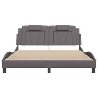 Giroletto Viana con LED senza Materasso Grigio 160x200 cm 3214032