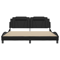 Giroletto Viana con LED senza Materasso Nero 180x200 cm 3214036