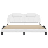 Giroletto Viana con LED senza Materasso-Struttura Letto Bianco 180x200 cm