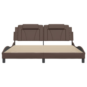 Giroletto Viana con LED senza Materasso Marrone 180x200 cm 3214038