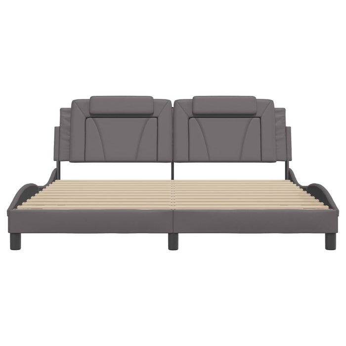 Giroletto Viana con LED senza Materasso-Struttura Letto Grigio 180x200 cm