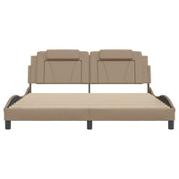 Giroletto Viana con LED senza Materasso-Struttura Letto Cappuccino 180x200 cm