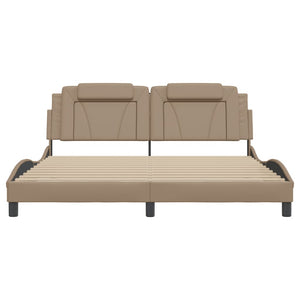 Giroletto Viana con LED senza Materasso-Struttura Letto Cappuccino 180x200 cm