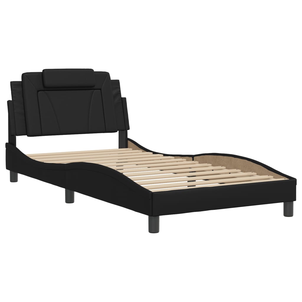 Giroletto Viana con LED senza Materasso Nero 100x203 cm 3214053