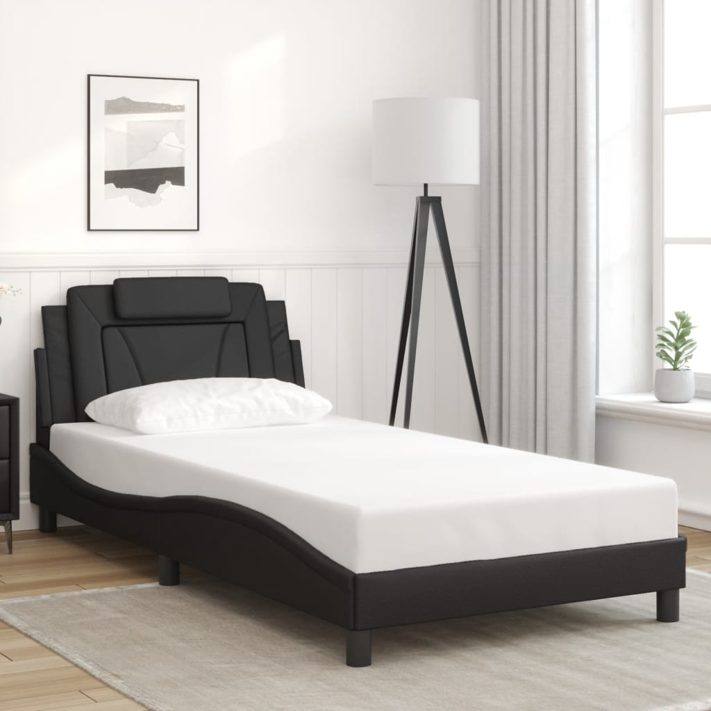 Giroletto Viana con LED senza Materasso Nero 100x203 cm 3214053