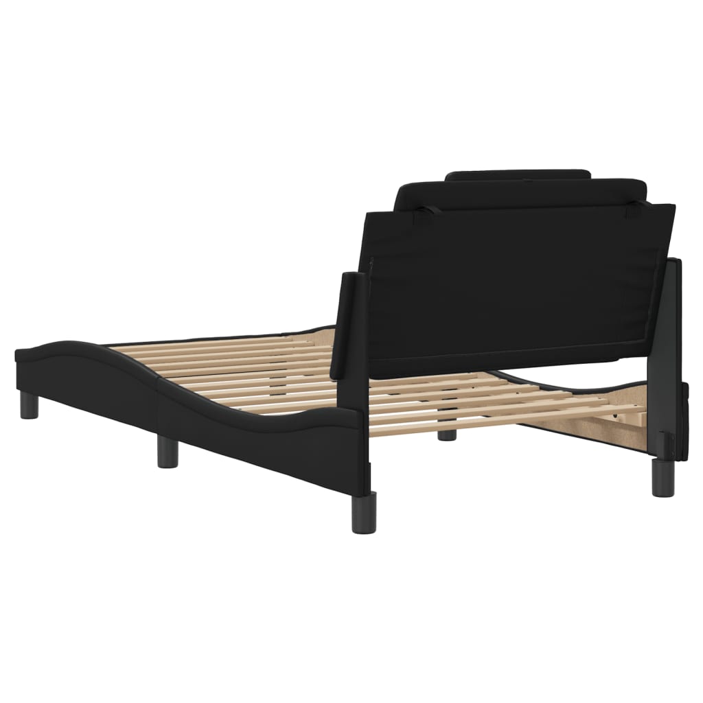 Giroletto Viana con LED senza Materasso Nero 100x203 cm 3214053