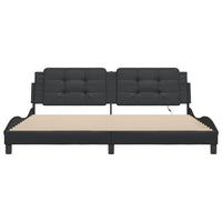 vidaXL Giroletto con Luci LED Nero 200x200 cm in Similpelle