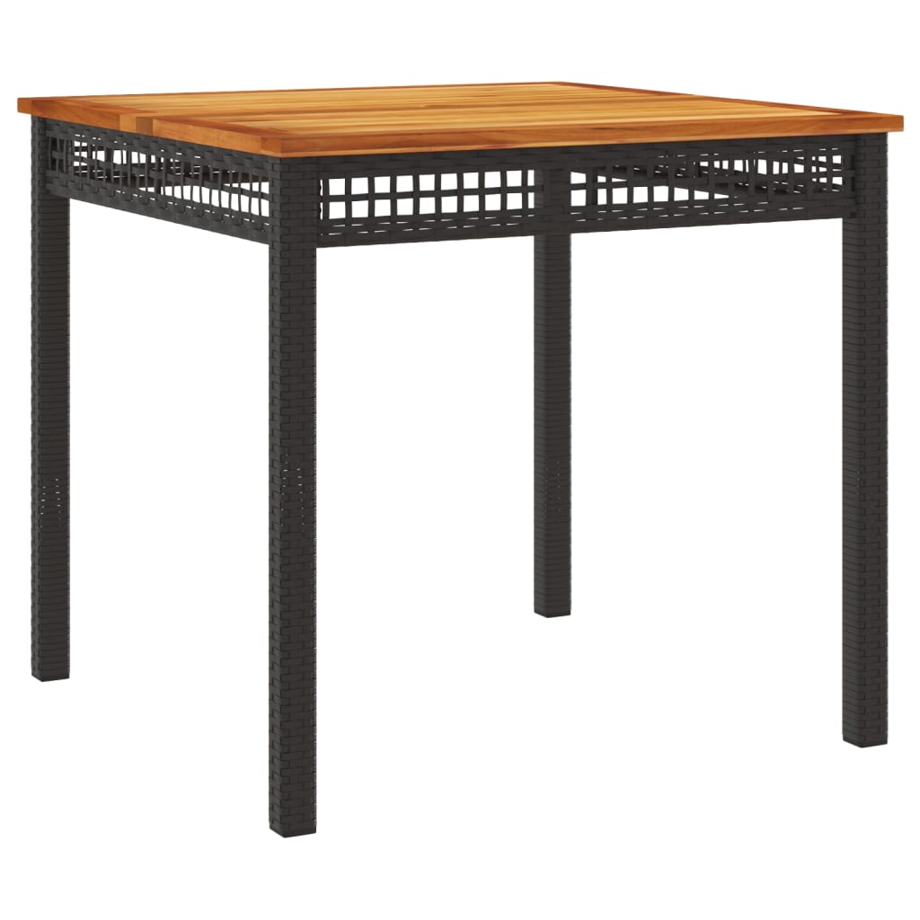 Set da Pranzo da Giardino 5 pz Nero con Cuscini in Polyrattan 3213561