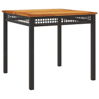 Set da Pranzo da Giardino 5 pz Nero con Cuscini in Polyrattan 3213561