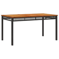 Set da Pranzo da Giardino 4 pz con Cuscini Nero in Polyrattan 3213567