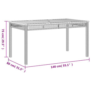 Set da Pranzo da Giardino 4 pz con Cuscini in Polyrattan Grigio 3213576
