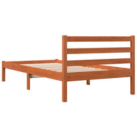 Letto senza Materasso Marrone Cera 90x190 cm in Legno di Pino 844138