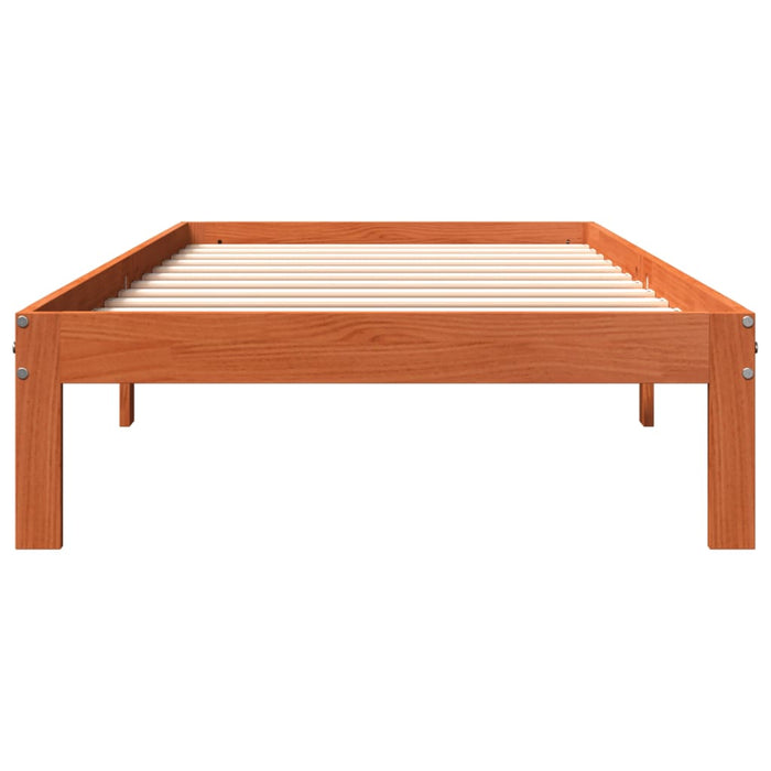 Letto senza Materasso Marrone Cera 100x200 cm in Legno di Pino 844169