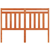 Testiera Marrone Cera 135 cm in Legno Massello di Pino 844180