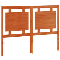 Testiera Marrone Cera 135 cm in Legno Massello di Pino 844210