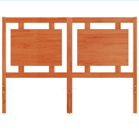 Testiera Marrone Cera 135 cm in Legno Massello di Pino 844210