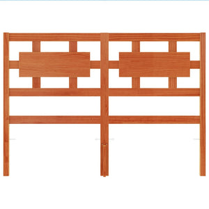 Testiera Marrone Cera 135 cm in Legno Massello di Pino 844230