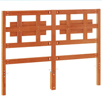 Testiera Marrone Cera 135 cm in Legno Massello di Pino 844230