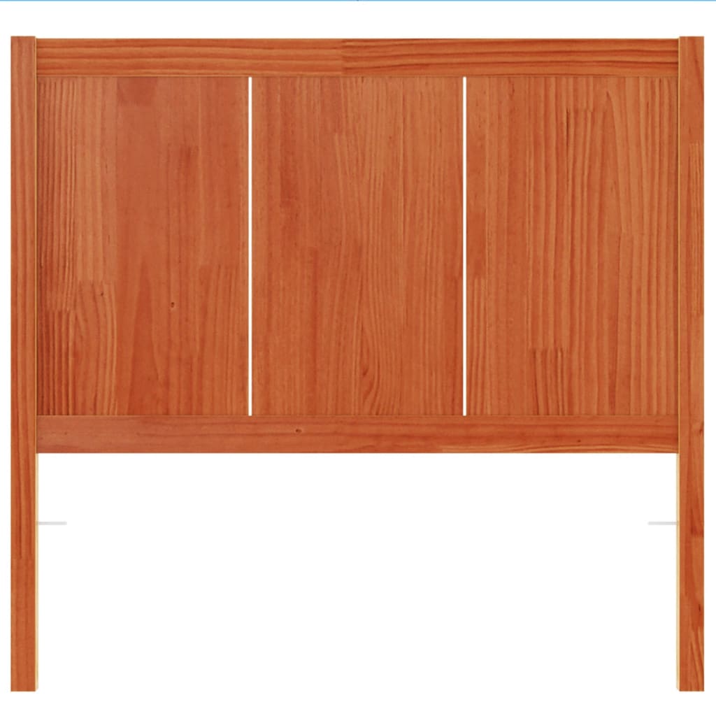 Testiera Marrone Cera 100 cm in Legno Massello di Pino 844238